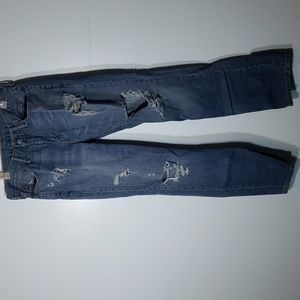 Levis 514 Mens Straight Distressed Blue Denim Jeans 33x32